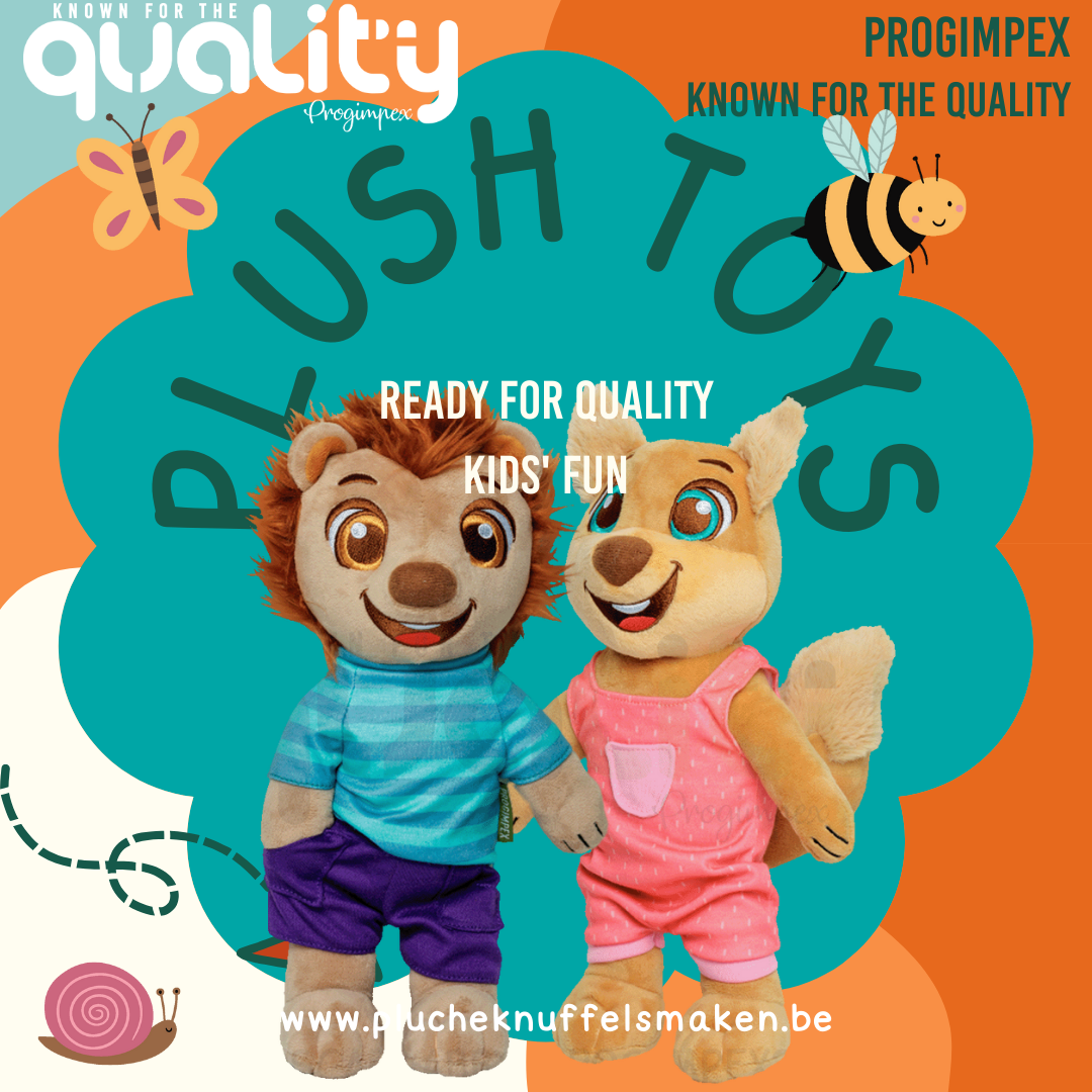 Progimpex, Known For The Quality, Plush Toys & Merchandise, Oscar&Abby Plush Fox and Hedgehog