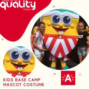 Progimpex, Mascot Costumes Stad Antwerpen, Kids Base Camp mascot costume