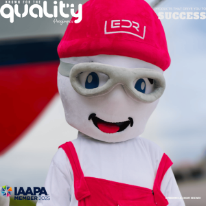 Character design and mascot production by Progimpex. EDR’s ©Octopus is fully equipped and ready to get to work with his tools.